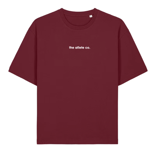 strong as a mother lightweight oversized tee - burgundy