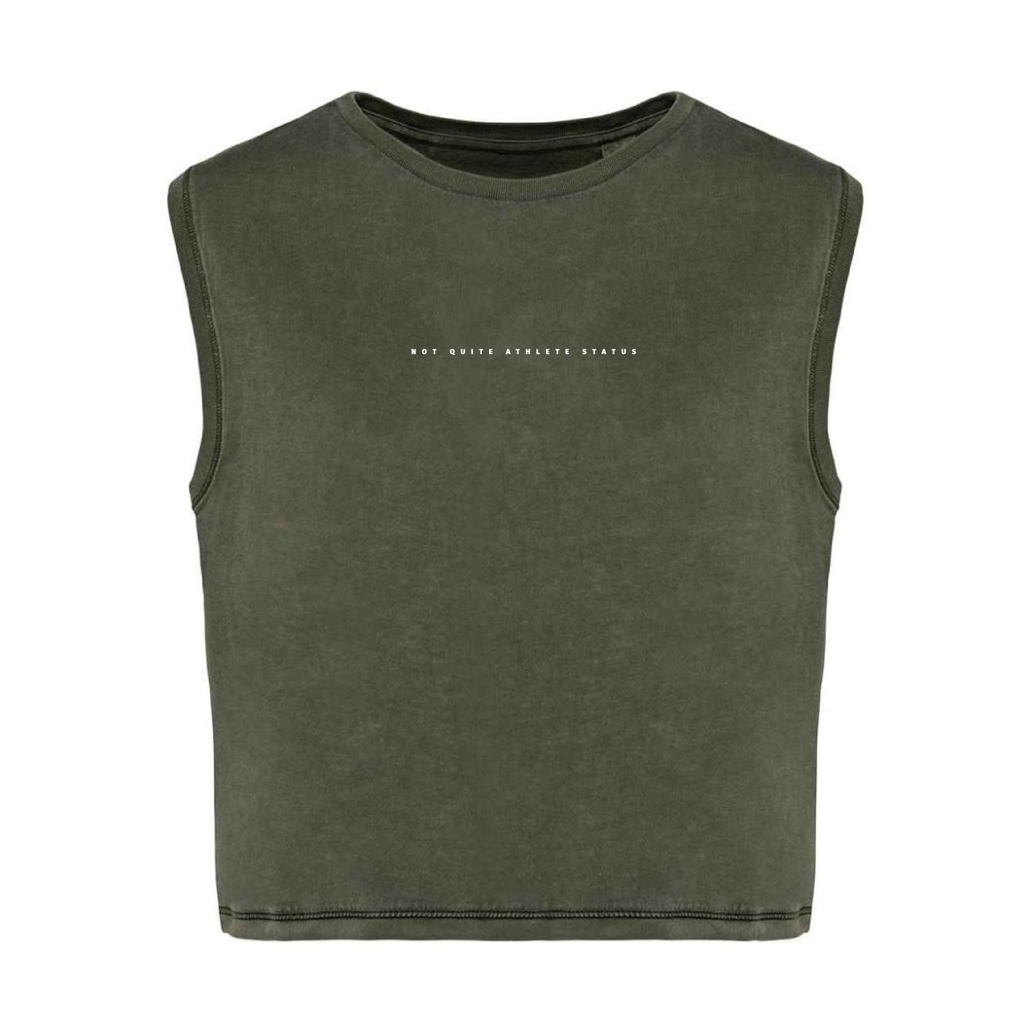 not quite athlete cropped tank - charcoal / blue grey / khaki