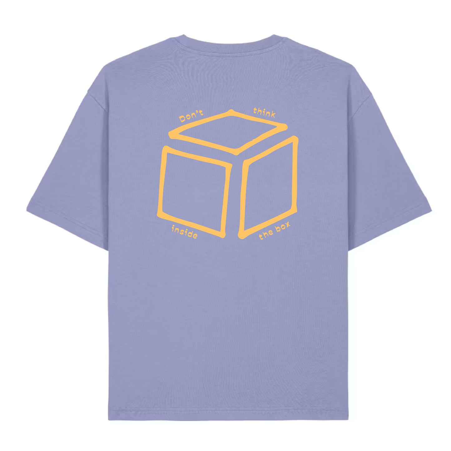 don’t think inside the box lightweight oversized tee - india ink / violet