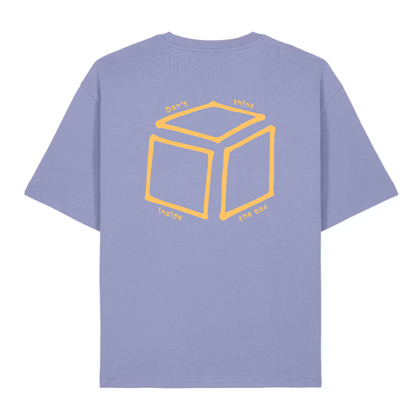 don’t think inside the box lightweight oversized tee - india ink / violet