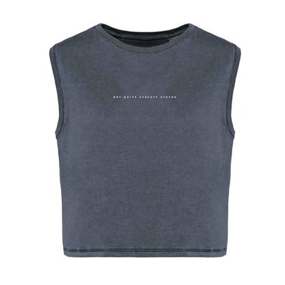 not quite athlete cropped tank - charcoal / blue grey