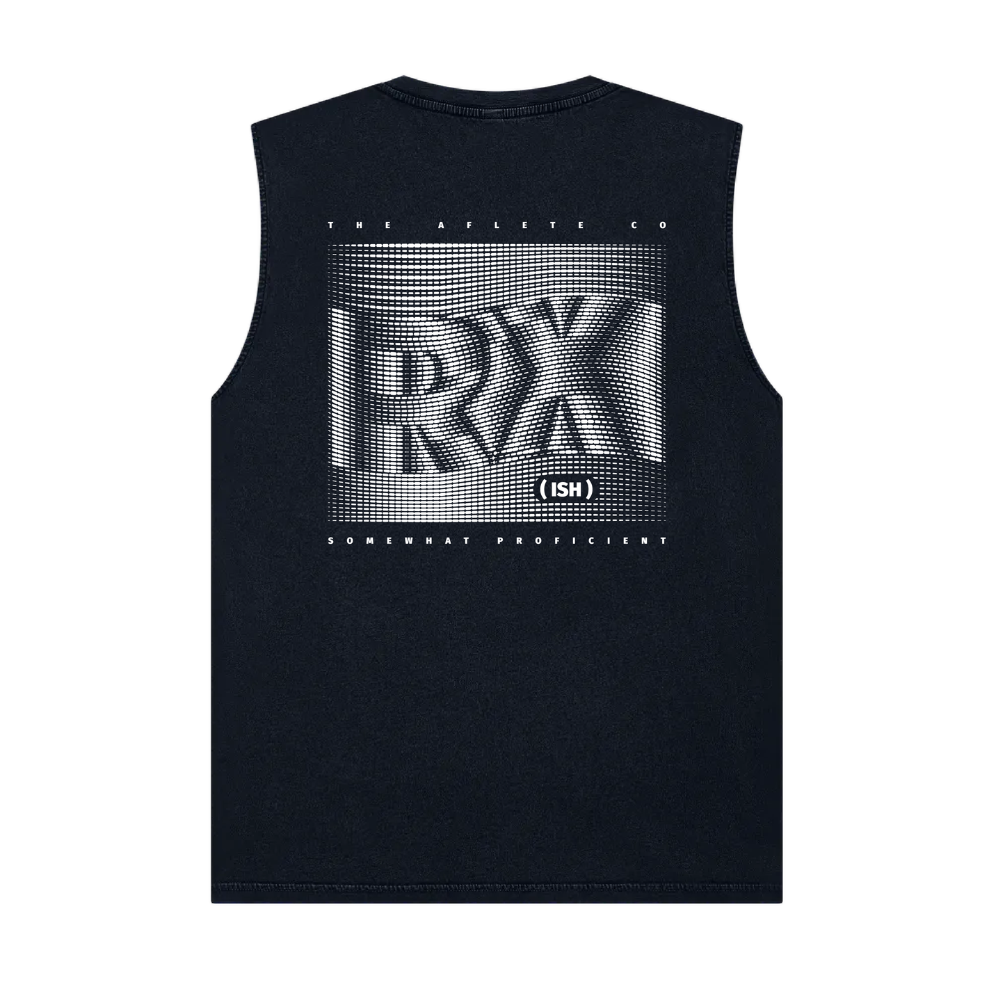 RX(ish) sleeveless oversized tee - stone washed black